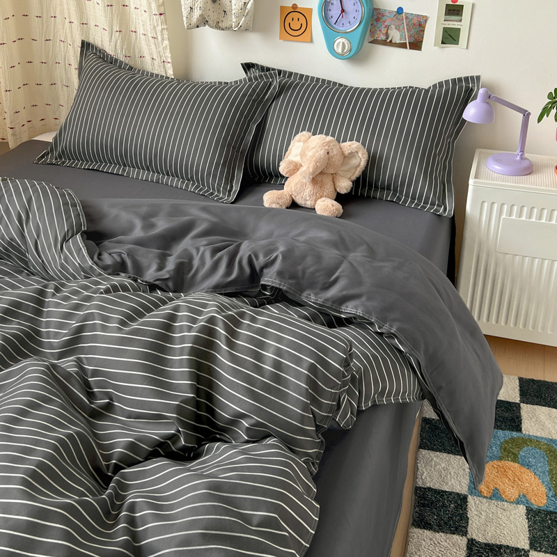 4-częściowy szary zestaw pości – Linen Duvet Cover recenzja i cena