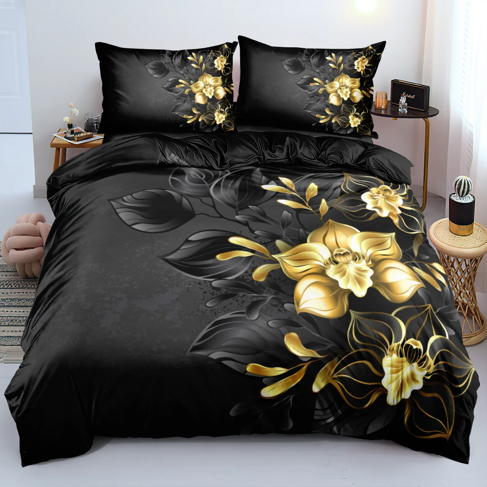 Projekt 3D Kwiaty Zestawy kołd – Linen Duvet Cover recenzja i cena