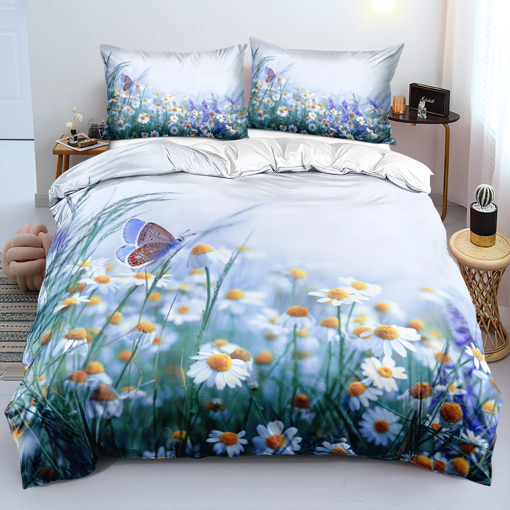 Projekt 3D Kwiaty Zestawy kołd – Linen Duvet Cover recenzja i cena